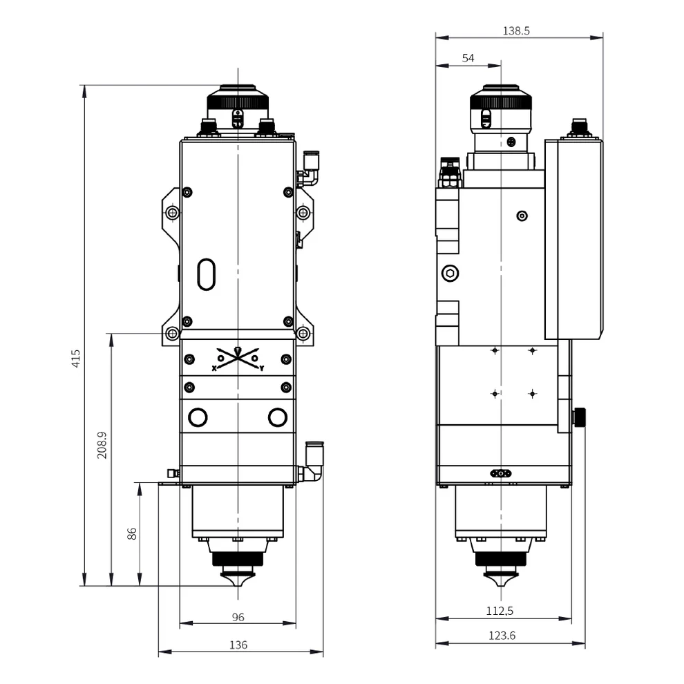 Лазерная режущая головка Raytools BM06K (CL100 FL150, 6 кВт)